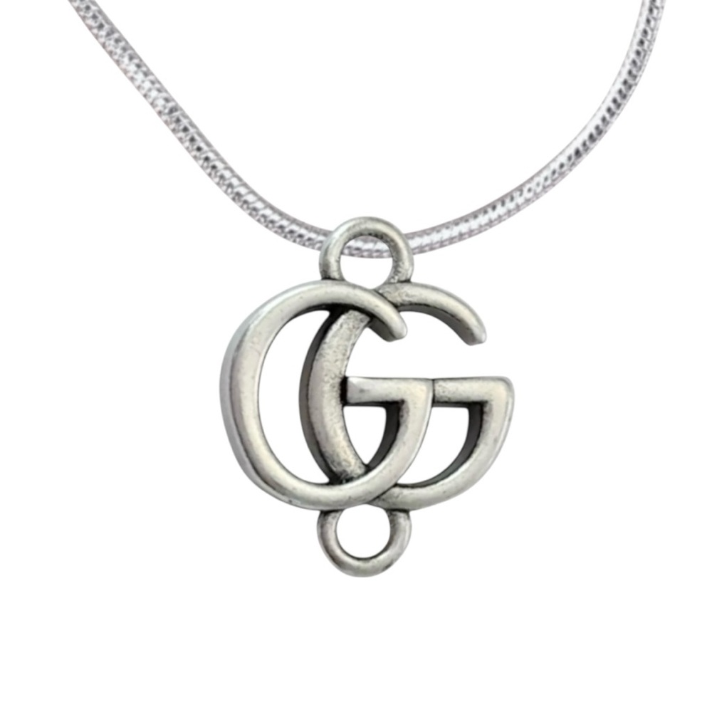 💕VINTAGE GUCCI 2-Piece Interlocking Gs + Blue Daisy Charms Silver-Tone Hardware - Picture 9 of 11